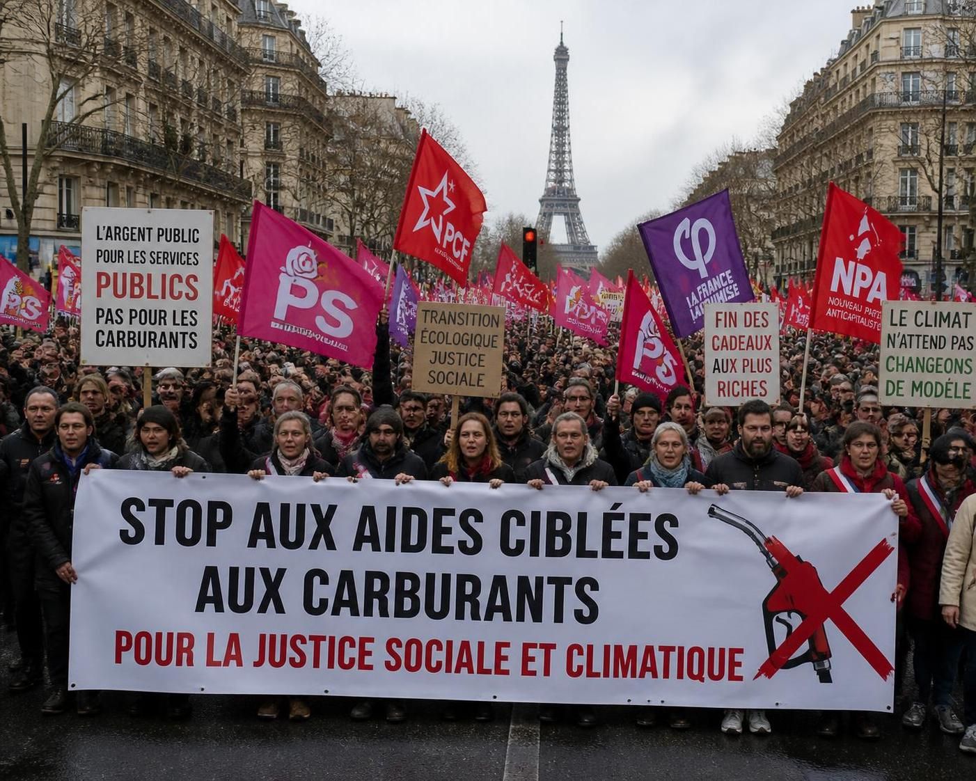 la gauche critique fermement la politique d'aides ciblées d'emmanuel macron concernant les carburants, dénonçant son impact et ses choix stratégiques.