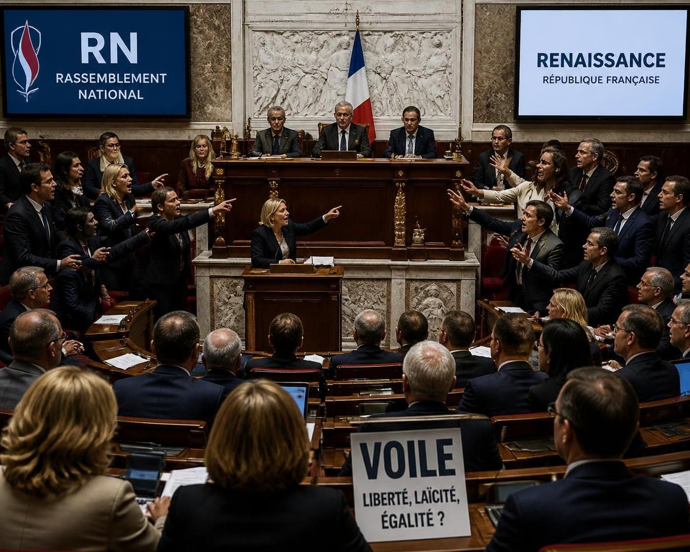 découvrez les enjeux du débat sur le port du voile en france et suivez les tensions grandissantes entre le rassemblement national (rn) et renaissance, reflet des divisions politiques actuelles.