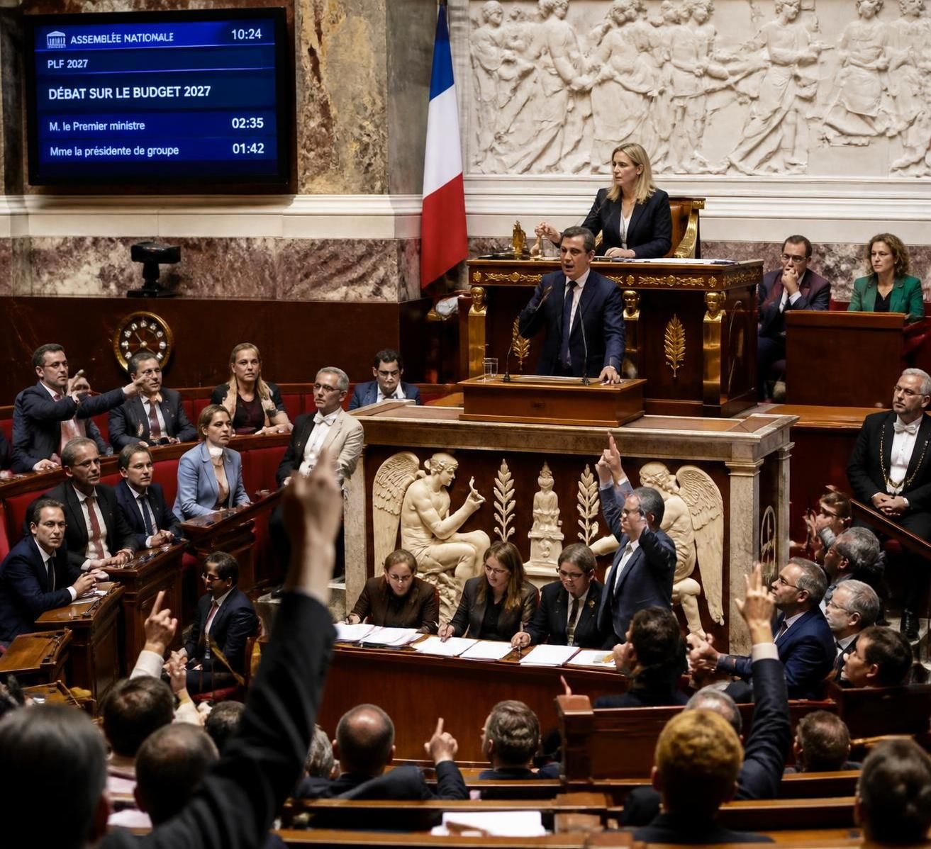 analyse du déclin de la popularité de macron face aux défis majeurs du budget en discussion, avec un focus sur les enjeux politiques et économiques actuels.