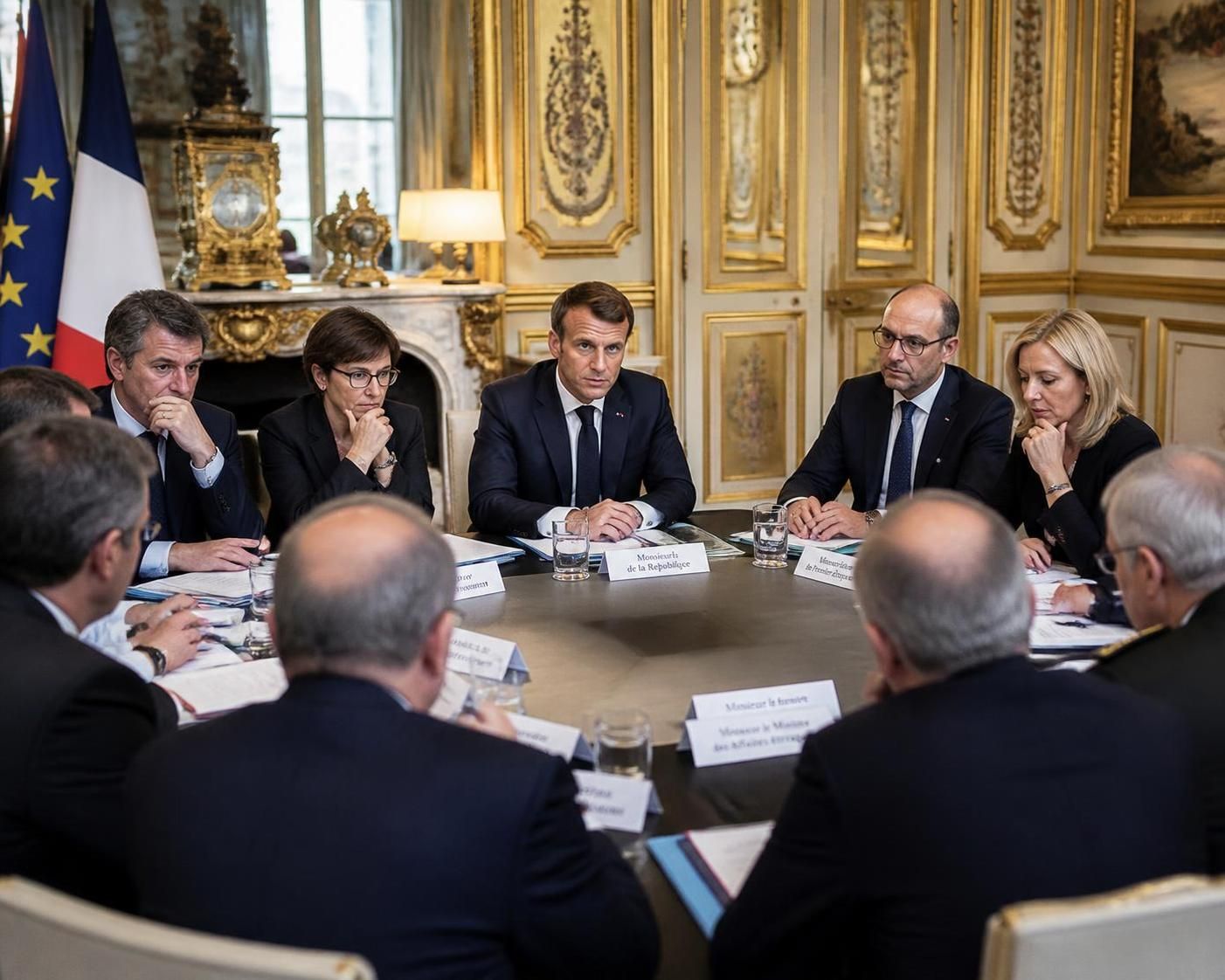 emmanuel macron réunit les leaders politiques à l'élysée pour discuter des défis et tensions internationales actuels, afin de renforcer la coopération nationale face aux turbulences mondiales.