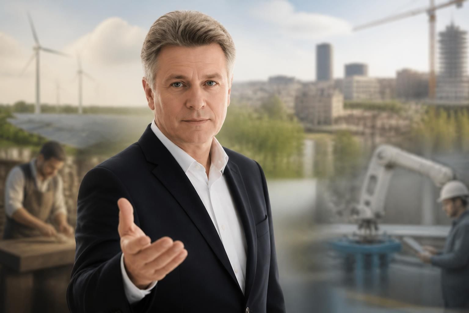 fabien roussel appelle à dépasser l'économie de guerre pour insuffler un nouveau souffle à la croissance et à la solidarité.