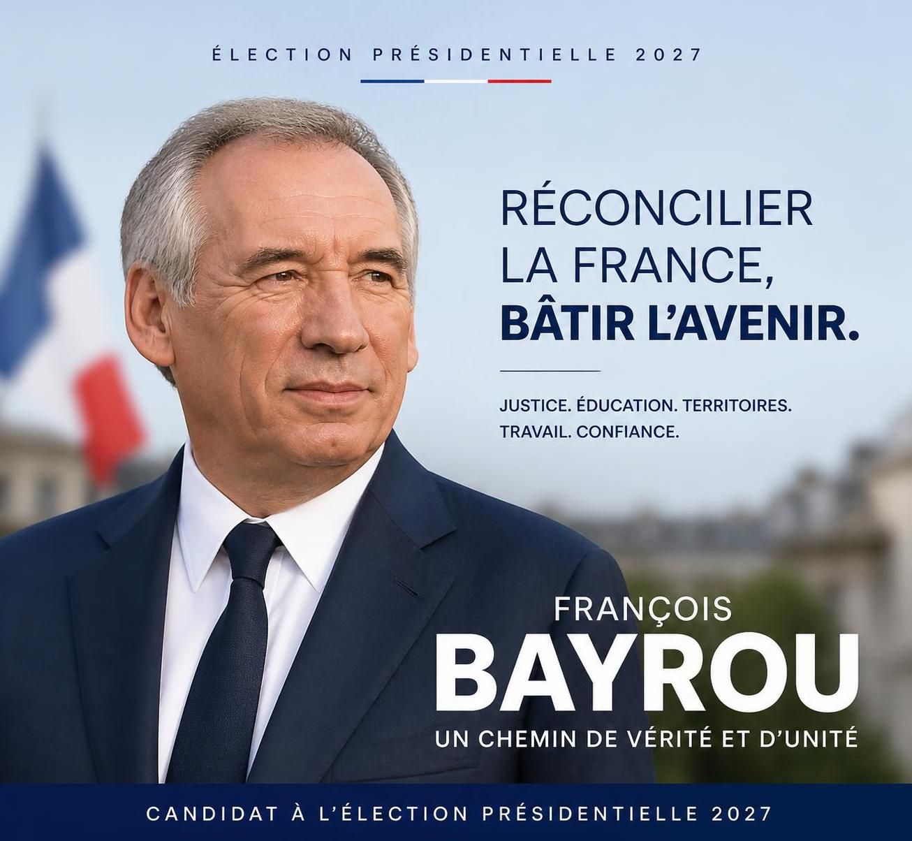 françois bayrou annonce officiellement son retrait de la course à l'élection présidentielle de 2027, marquant la fin d'une longue carrière politique active.