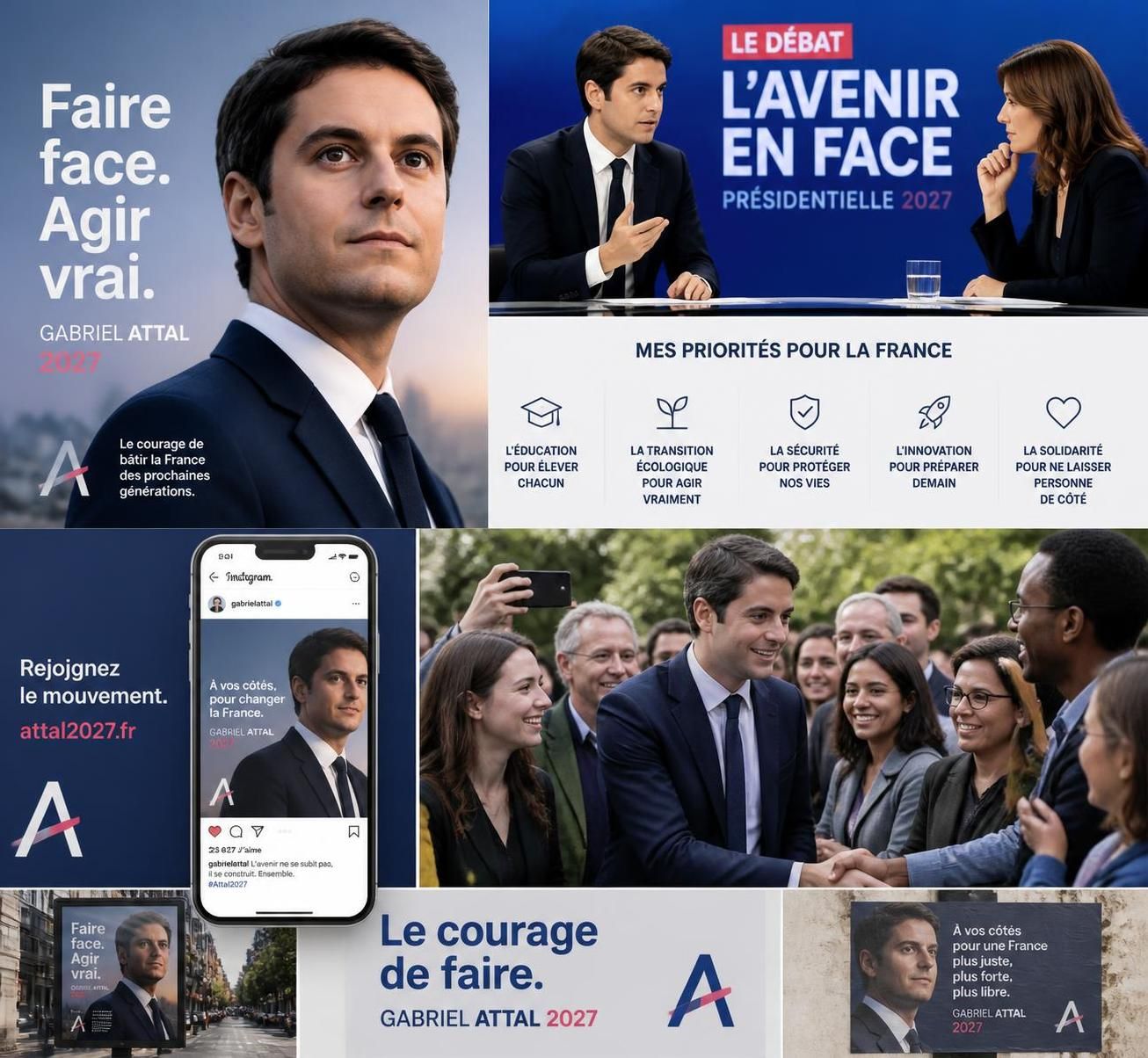 analyse détaillée de la stratégie d’image de gabriel attal face aux critiques, en perspective de l’élection présidentielle de 2027.