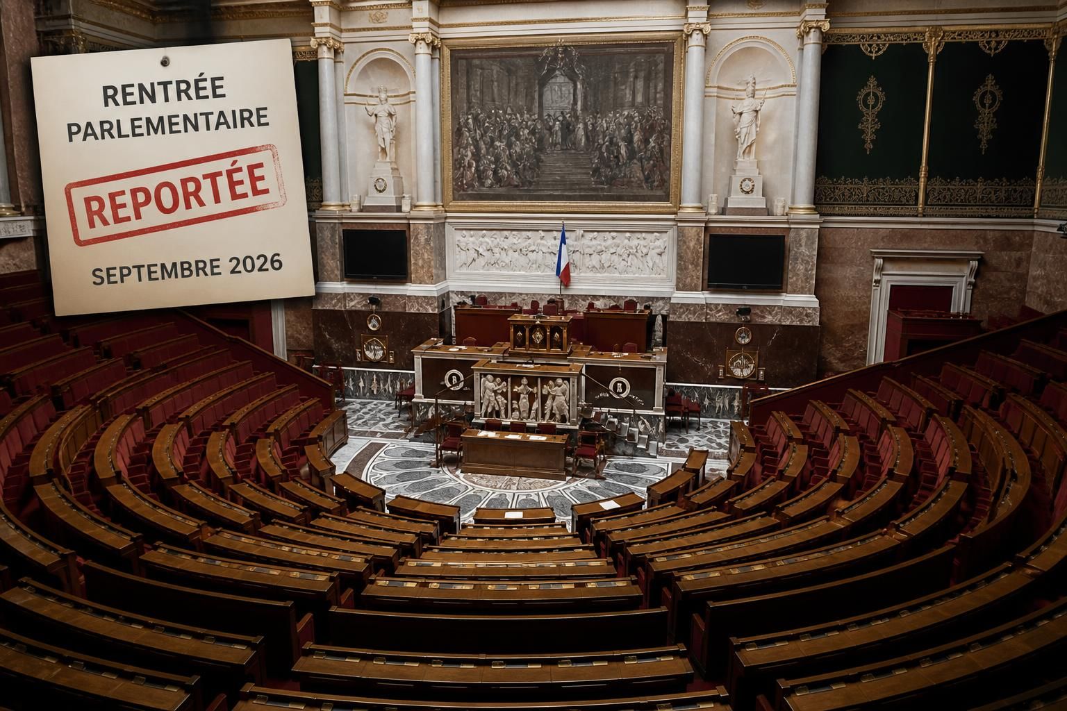 l'assemblée nationale annonce le report de sa rentrée, marquant une pause stratégique avant les élections de 2027. découvrez les enjeux et perspectives de ce délai inattendu.