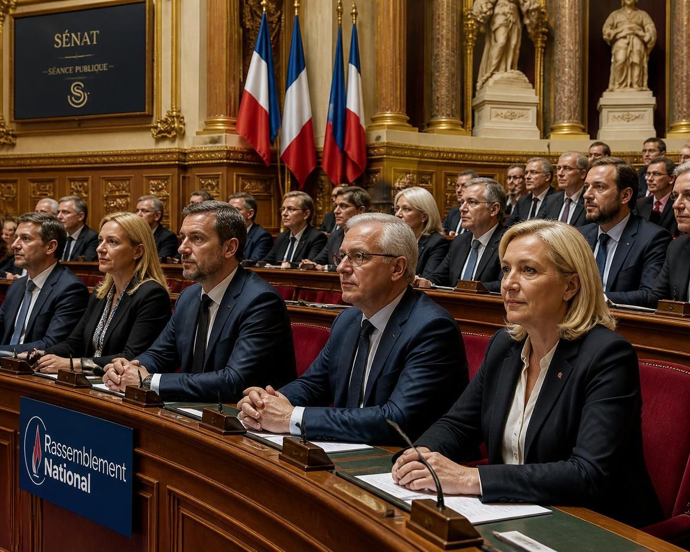 le rassemblement national progresse au sénat et dans les sondages, annonçant une possible normalisation politique accélérée avant 2027.