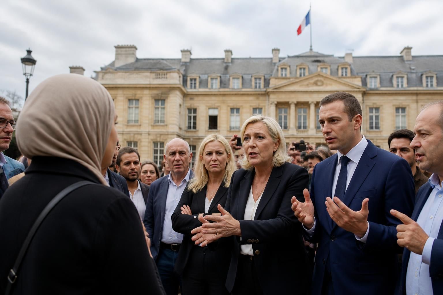 le rassemblement national relance le débat polémique en proposant un référendum sur le port du voile en france, suscitant réactions et discussions dans le pays.
