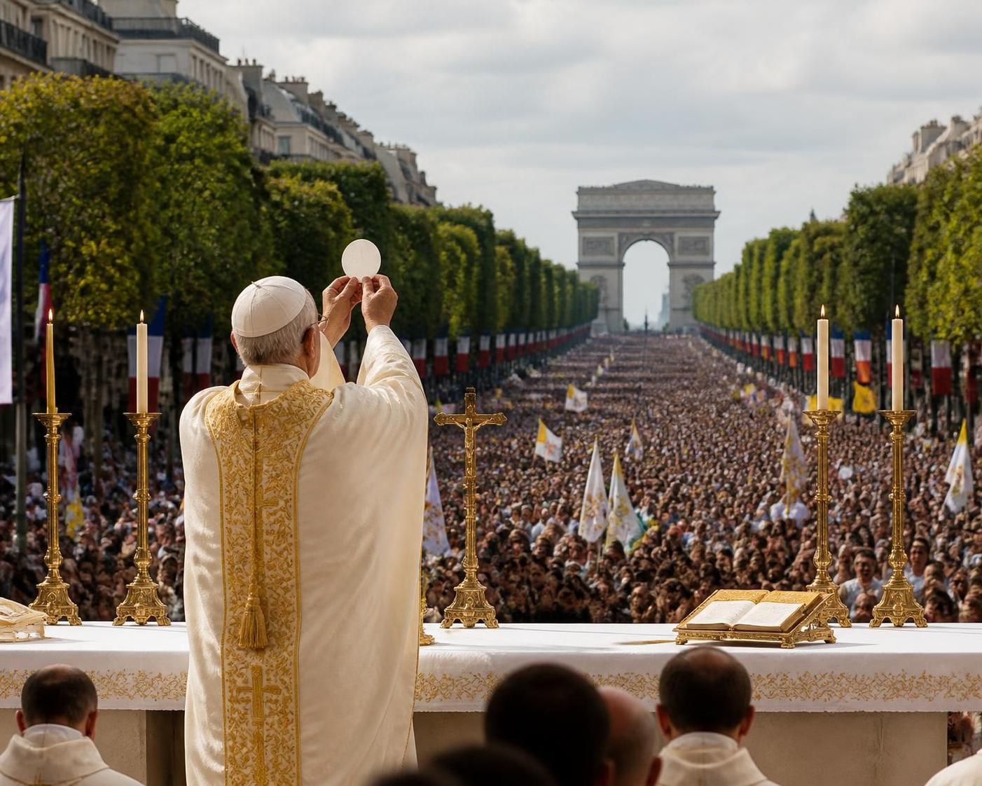 découvrez l'impact de la visite du pape à paris et les réactions qu'elle suscite chez les candidats politiques français.