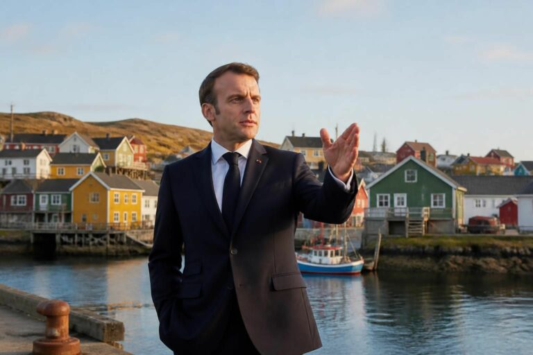 le président macron réaffirme fermement la souveraineté française sur saint-pierre-et-miquelon, soulignant l'importance stratégique et politique de cet archipel.