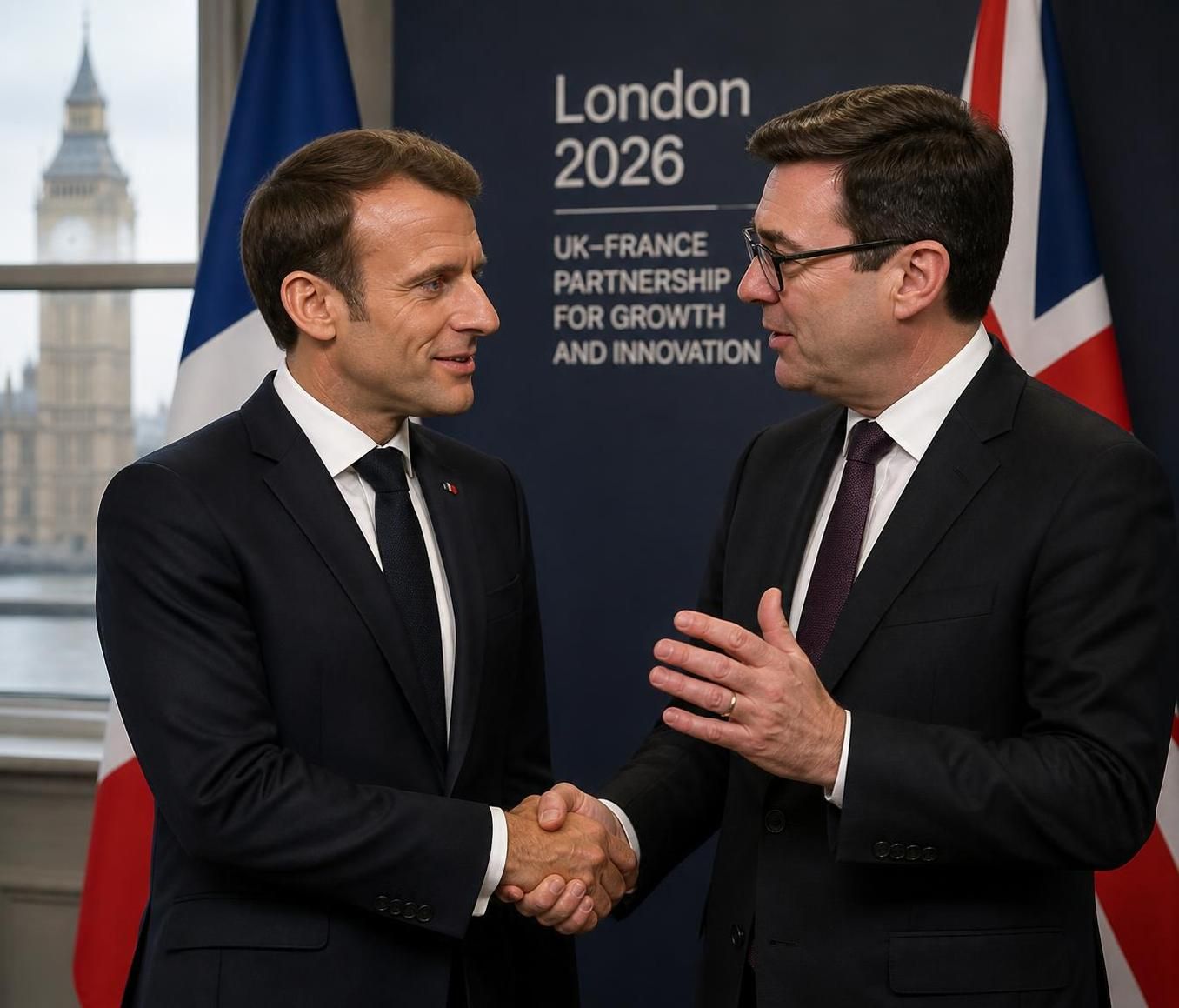 le président macron révÚle la célÚbre tapisserie de bayeux lors d'une cérémonie d'inauguration à londres, célébrant le patrimoine historique franco-britannique.