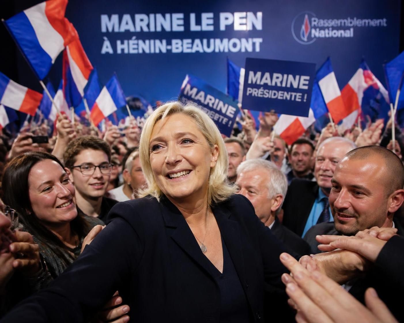 marine le pen relance sa campagne électorale à hénin-beaumont avec un nouvel élan, mobilisant ses soutiens et présentant ses projets pour la région.
