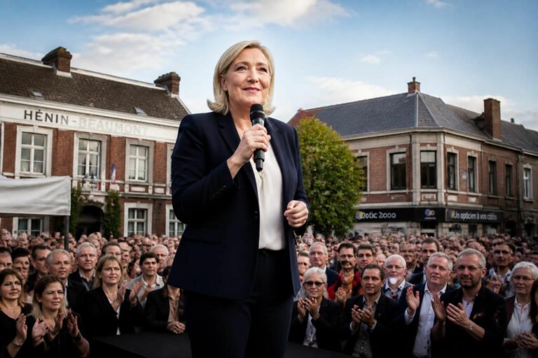 marine le pen dynamise sa campagne à hénin-beaumont avec de nouvelles initiatives et un engagement renouvelé pour convaincre les électeurs locaux.