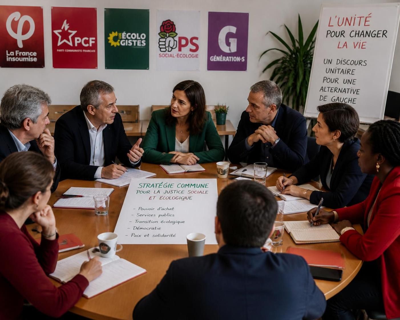 marine tondelier appelle Ă une union solidaire des forces de gauche pour construire un avenir commun et renforcer leur impact politique.