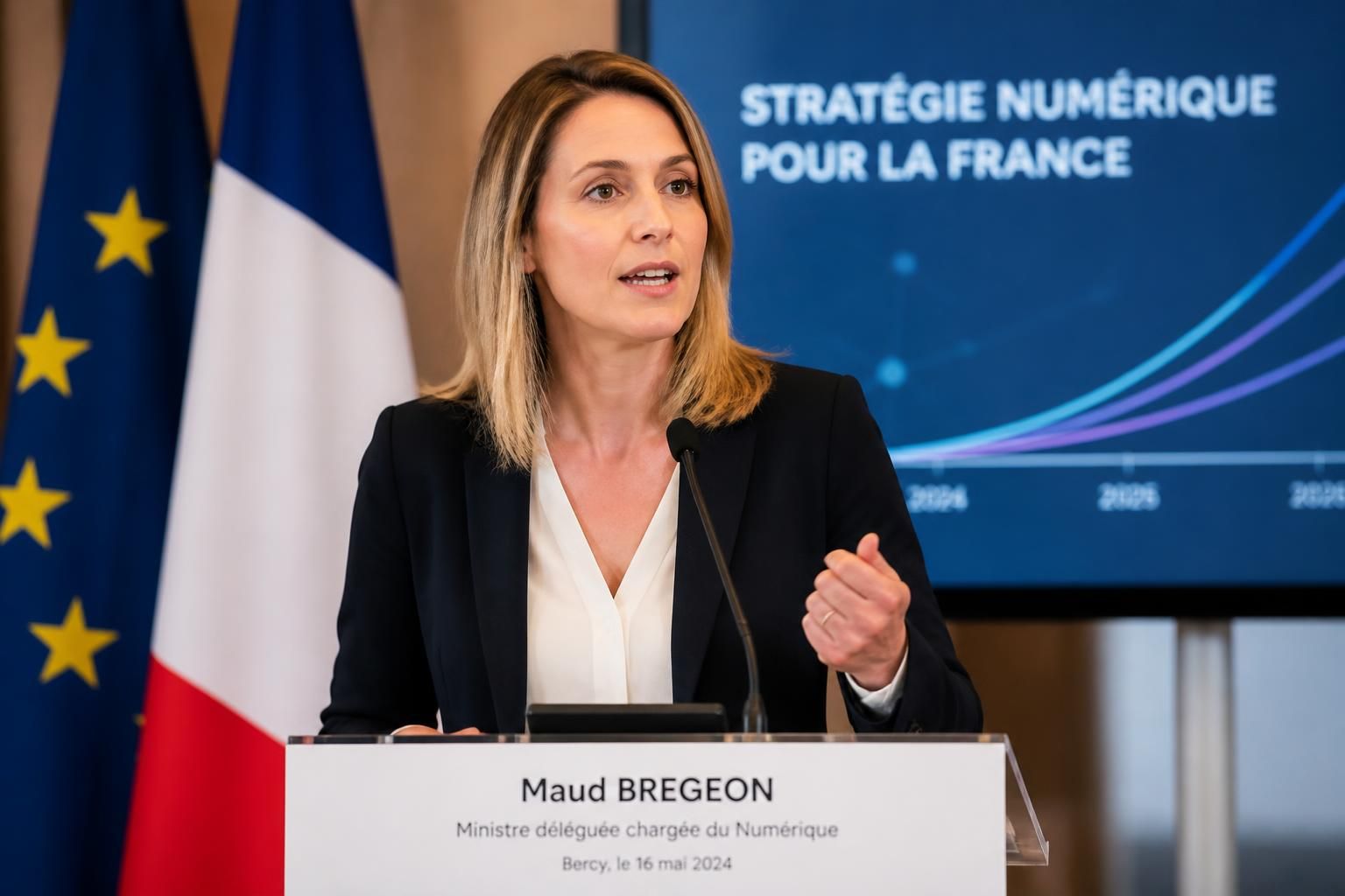 maud bregeon confirme la direction définie par l'exécutif pour relever les défis contemporains, en réaffirmant les priorités et la stratégie gouvernementale.
