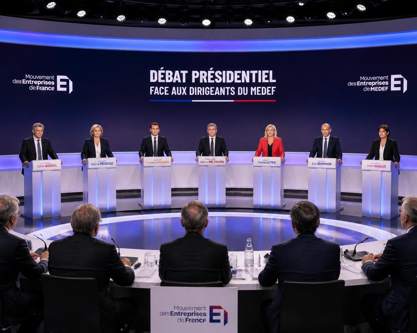 découvrez le débat captivant entre sept aspirants et les dirigeants du medef, où enjeux économiques et visions d'avenir s'affrontent.