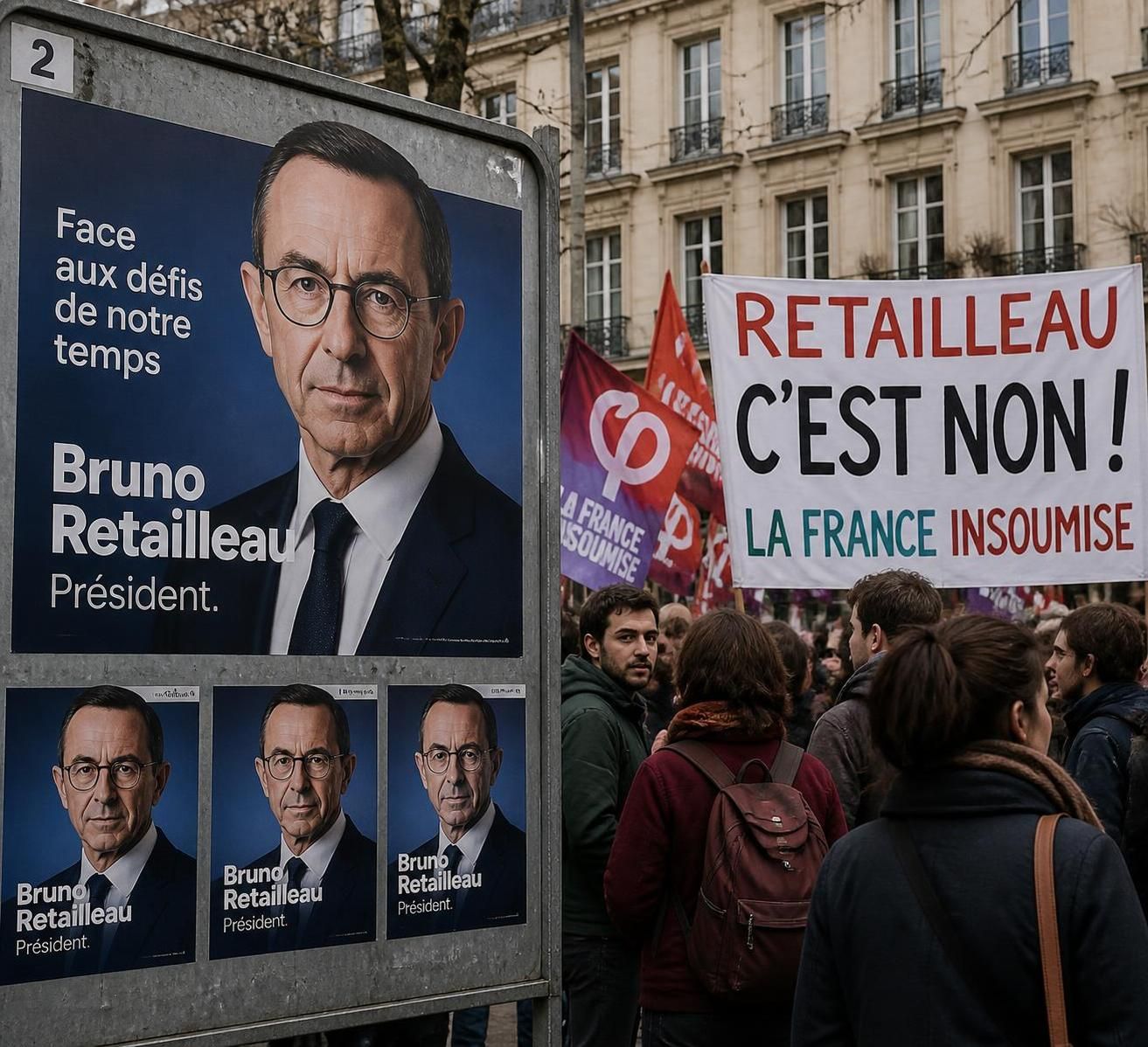 bruno retailleau critique fermement les positions de lfi et exprime ses préoccupations quant à l'aggravation continue de la dette nationale française.