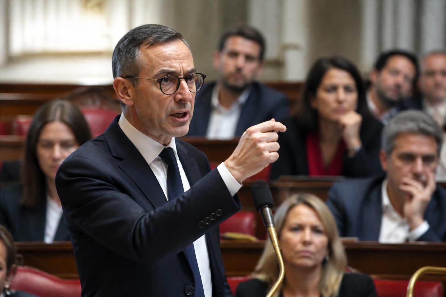 bruno retailleau critique vivement la france insoumise (lfi) et appelle à la mise en place de réformes budgétaires ambitieuses pour renforcer l'économie et assurer la stabilité financière.