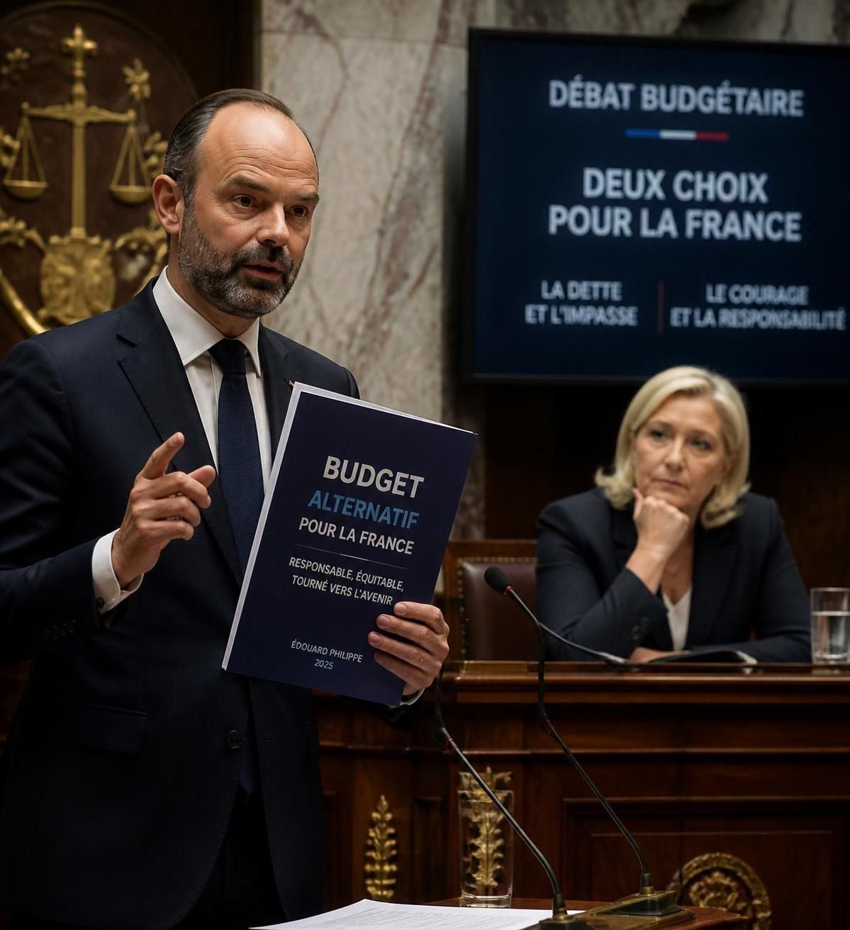 découvrez comment édouard philippe défie marine le pen en présentant un contre-budget ambitieux, promettant des réformes économiques audacieuses et une vision alternative pour la france.