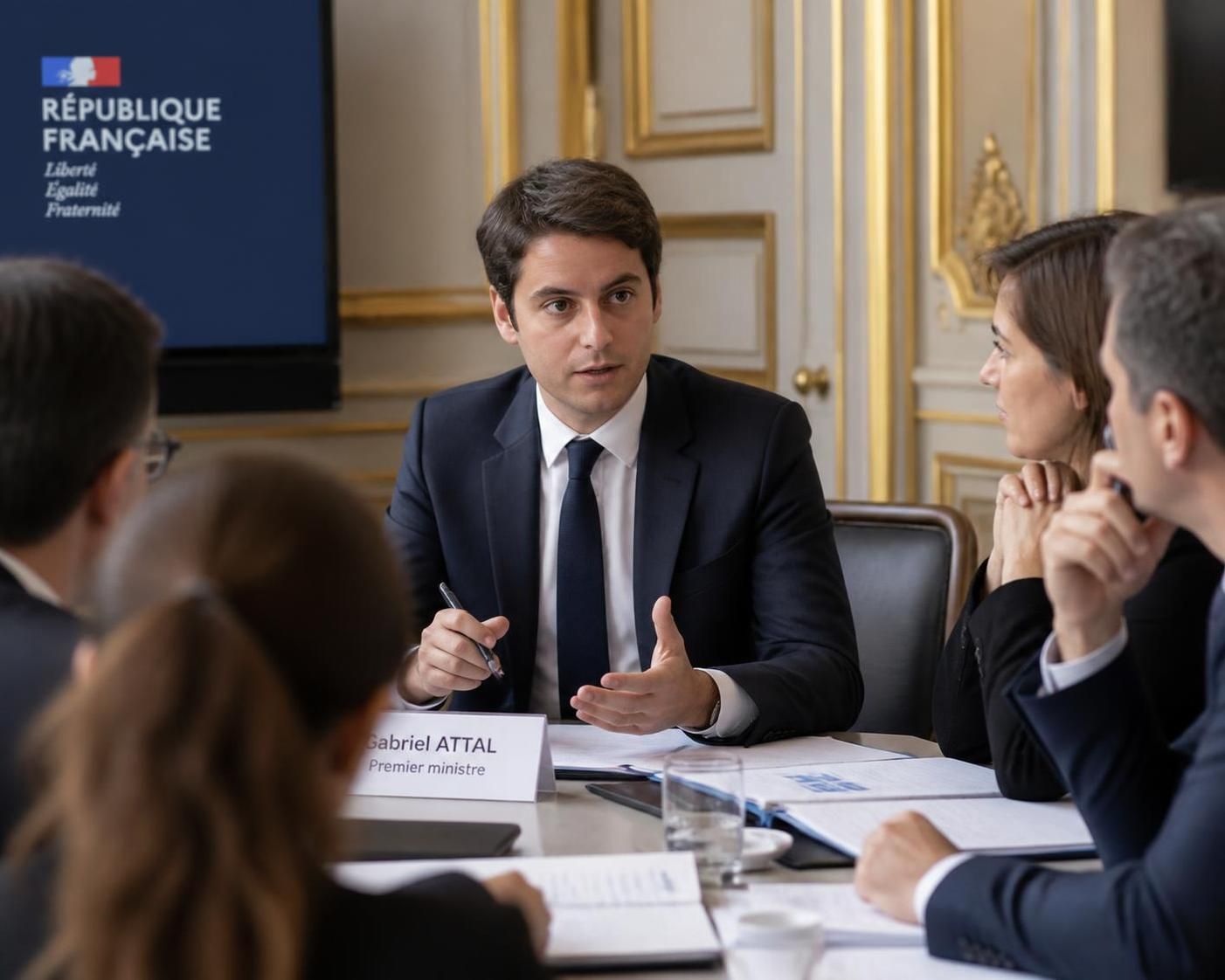 gabriel attal peine à convaincre le public tandis qu'emmanuel macron prépare en toute discrétion sa transition politique.