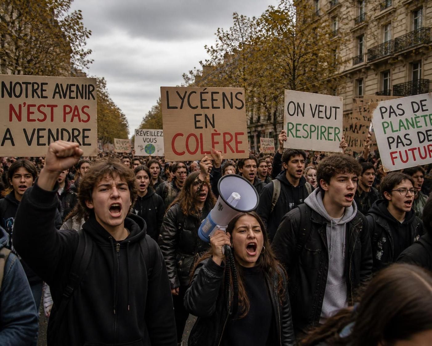 manuel bompard affiche son soutien aux lycéens mobilisés, partageant leur colère et appelant à une écoute des revendications étudiantes.
