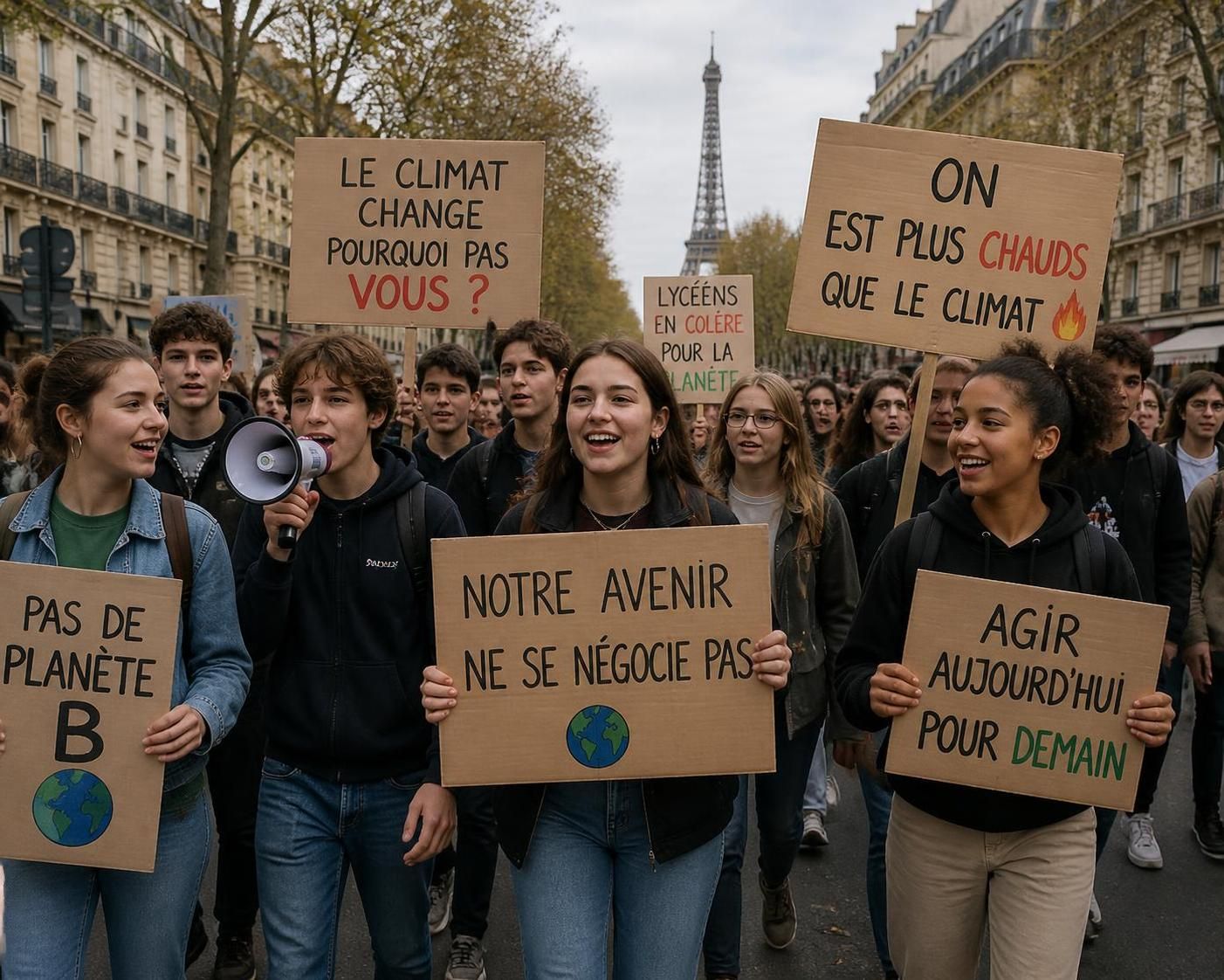 analyse approfondie de la mobilisation des lycéens, explorant les défis contemporains qu'ils rencontrent ainsi que les réponses et réactions politiques en cours.
